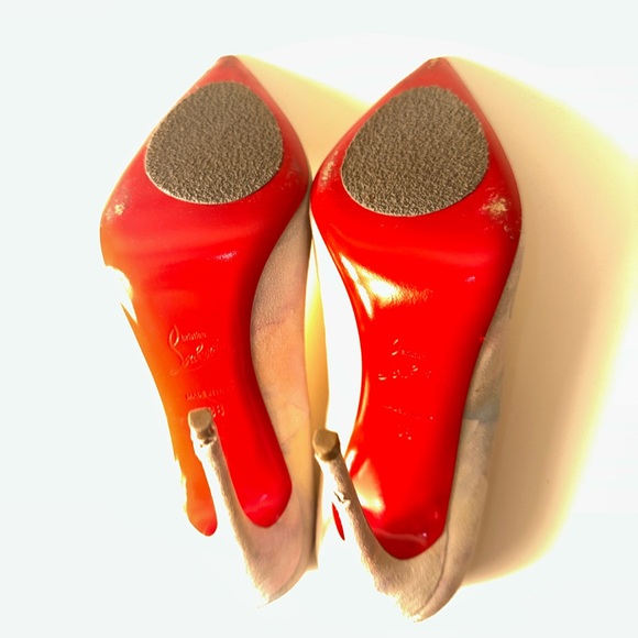 Christian Louboutin So Kate 120 Aquarelle Watercolor White Suede,Multi-color - Picture 5 of 15